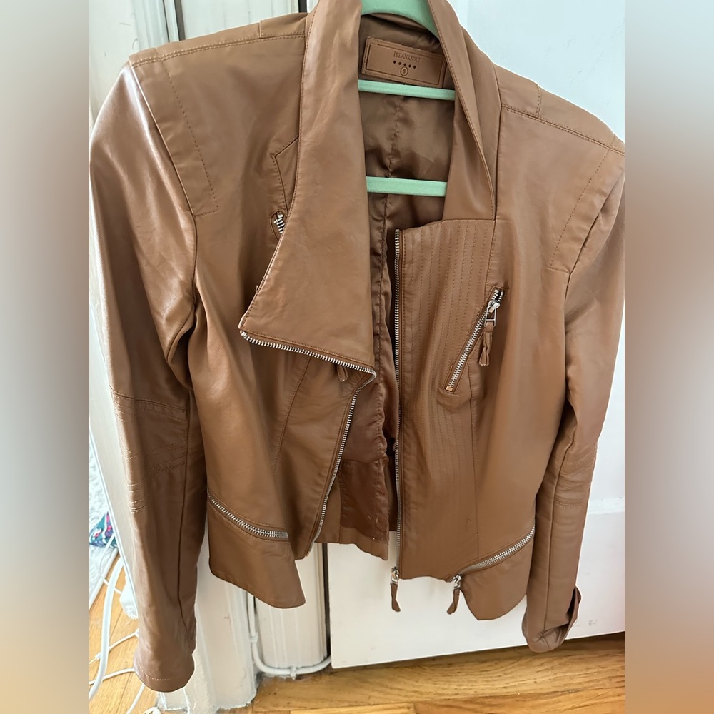 Faux leather jacket xs
